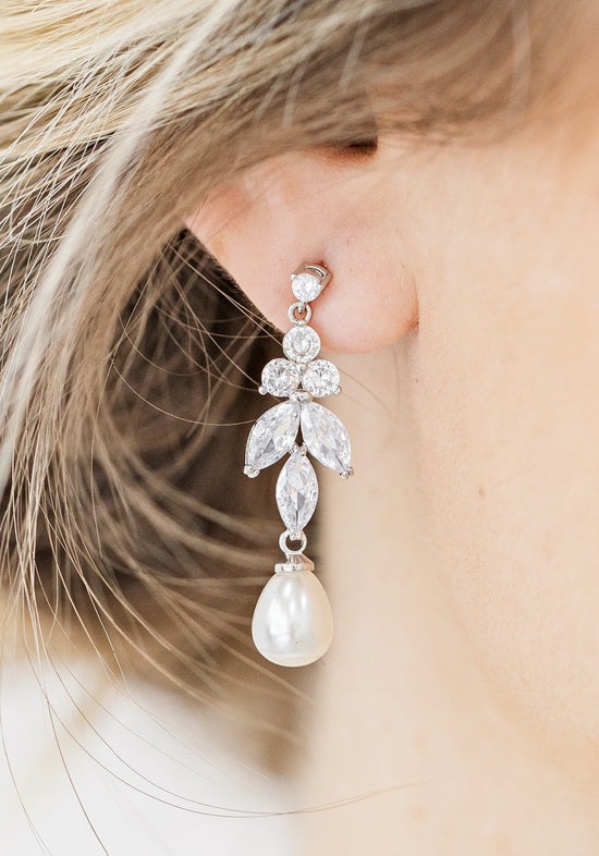 Giselle Pearl Bridal Earrings