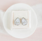 teardrop wedding bridal earrings