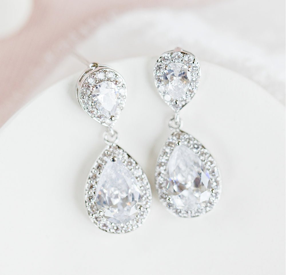 teardrop wedding earrings