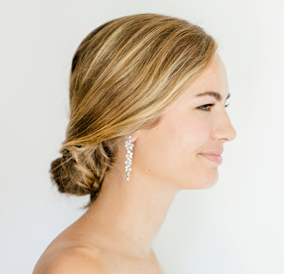 Vivian CZ Bridal Earrings - Shop Wedding Jewelry | Dareth Colburn