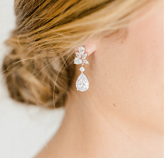 drop bridal earrings