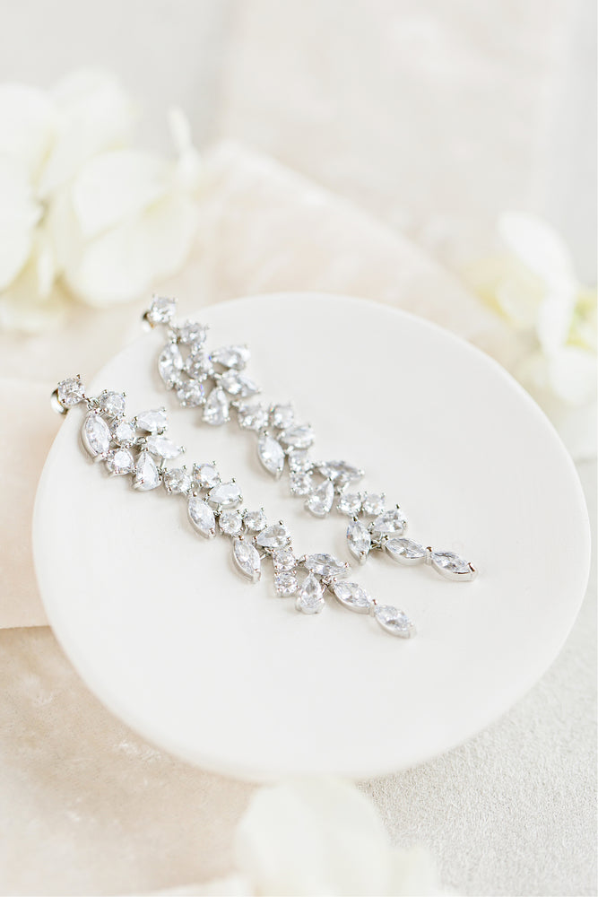 bridal drop earrings