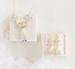 gold pearl bridal jewelry set
