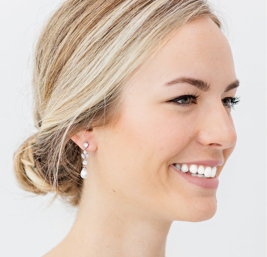 pearl bridesmaid earrings