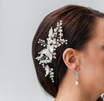 pearl wedding hair comb