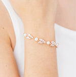 Dahlia Pearl Wedding Bracelet
