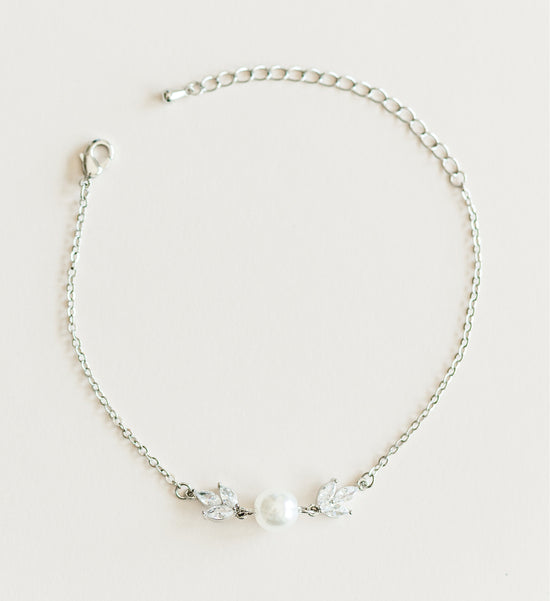 silver bridesmaid bracelet