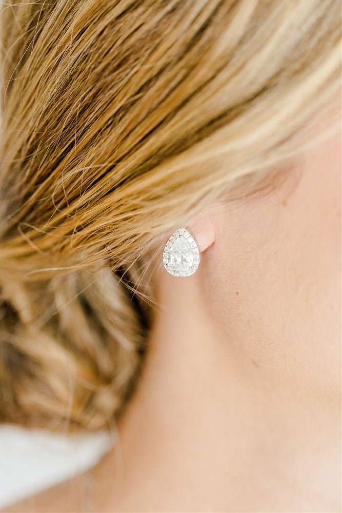 teardrop bridal earrings