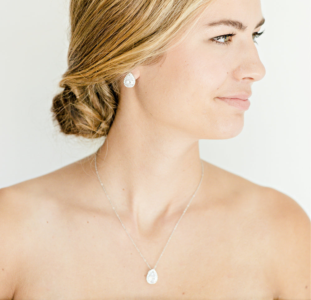 Ava Earrings & Necklace Wedding Jewelry Set