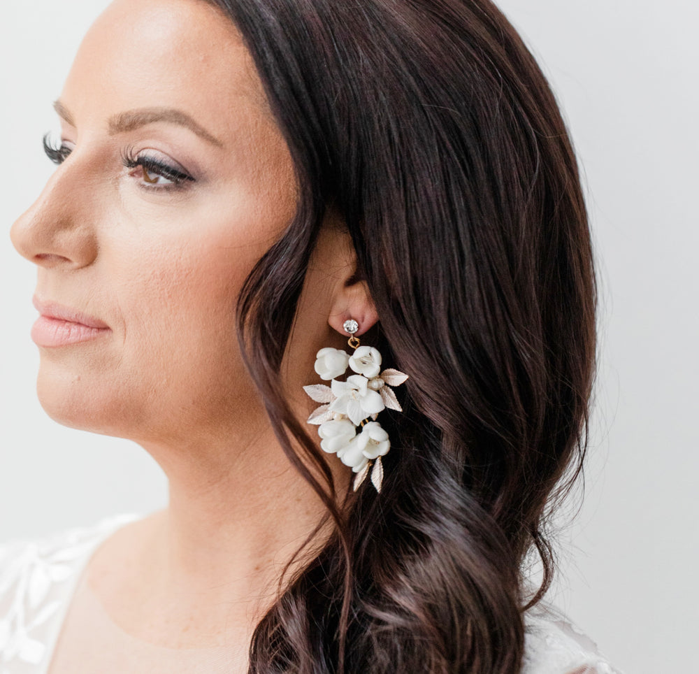 floral wedding earrings