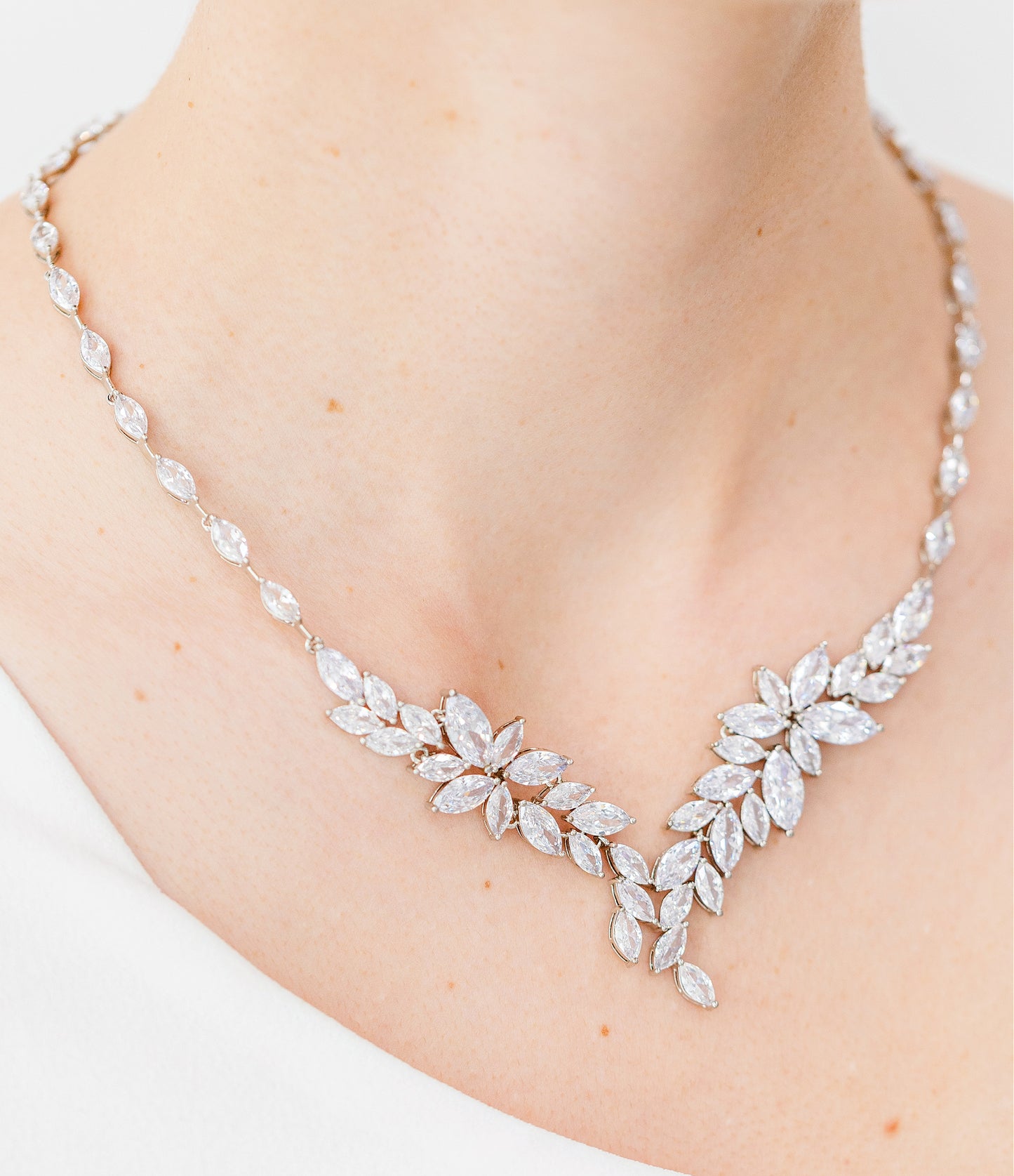 silver wedding necklace